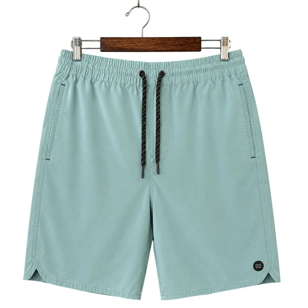 Free Fly Lined Active Shorts Mens XL Green Coconut Charcoal Stretch Performance